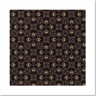 Black and White Repeating Pattern - WelshDesignsTP002 Posters and Art